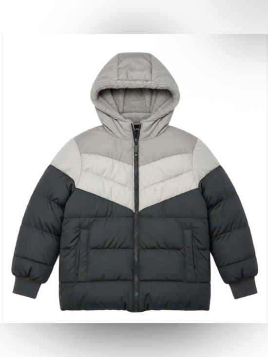 Swiss Tech Other - Swiss Tech Kids Hooded Puffer Jacket in Light Gray and Charcoal Size 3T